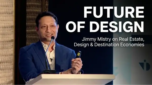 Jimmy Mistry delivering a keynote at the Future of Design Awards 2019