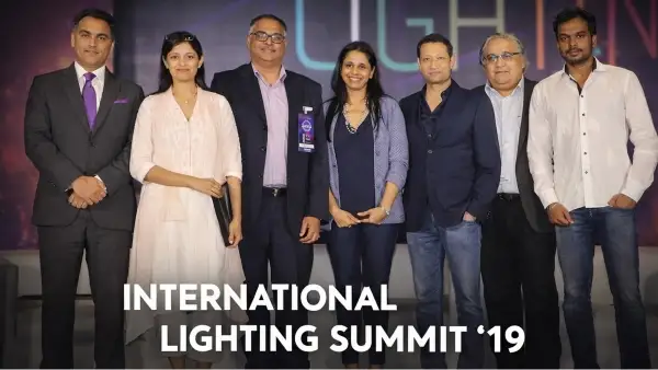 Jimmy Mistry moderating a panel discussion on challenges in hospitality lighting at Acetech