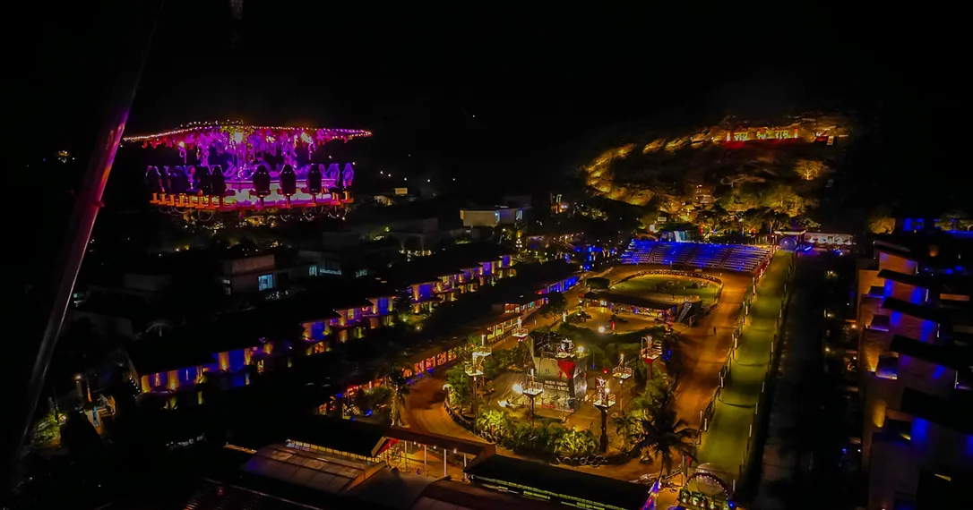 Della CDDMO Model Township Drone Night View