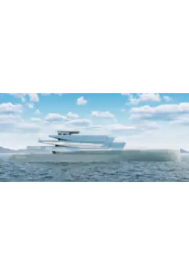 3D-printed and solar-electric pegasus superyacht camouflages into the sea