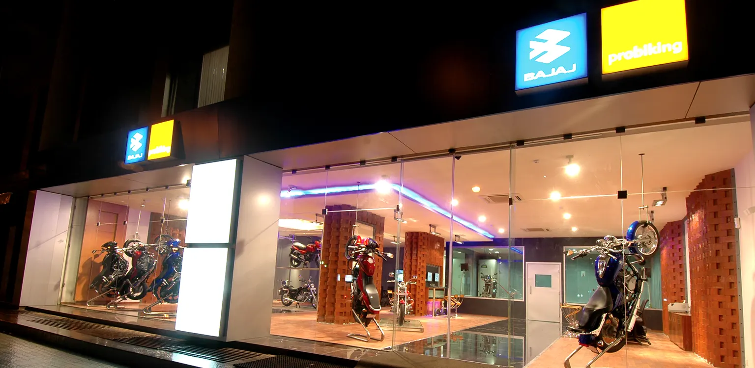 1,27,000 sq. ft. design and build for the Bajaj Pro Biking Concept Retail Chain