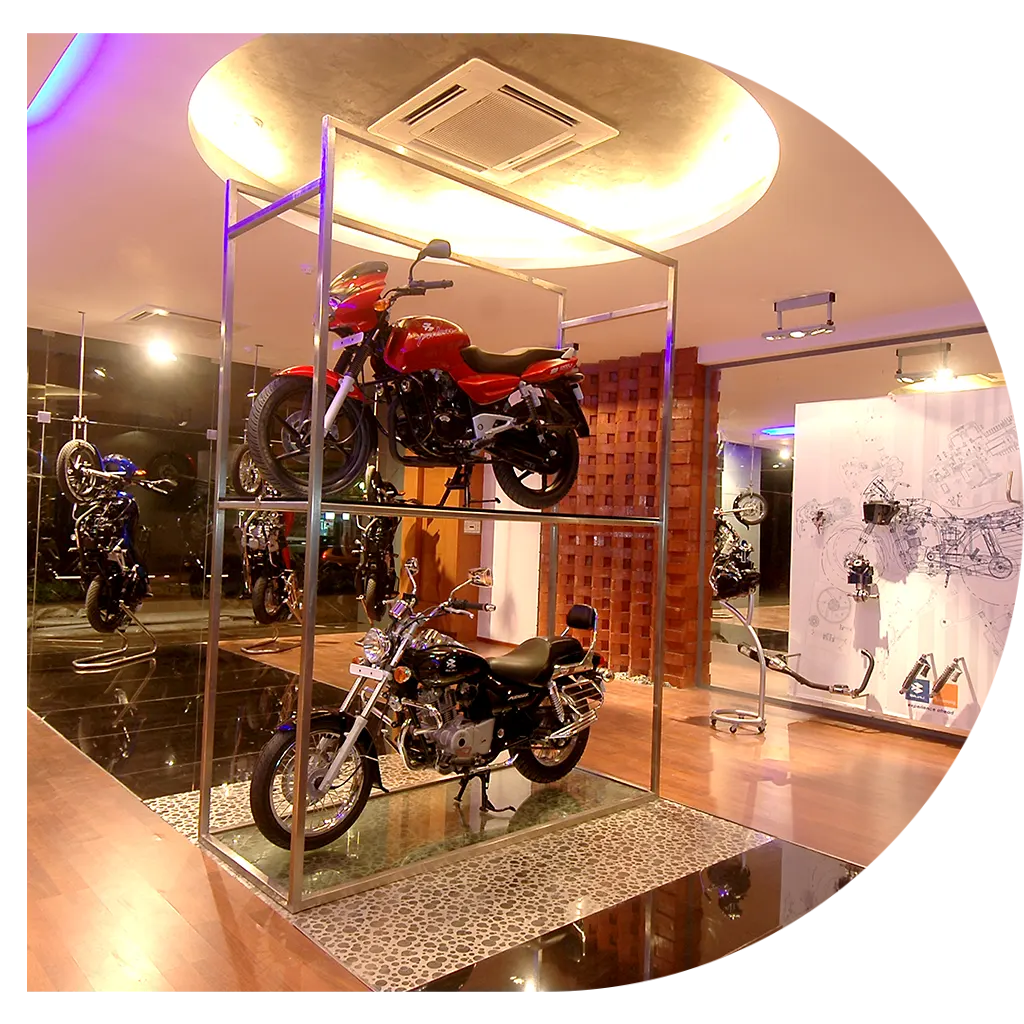 1,27,000 sq. ft. design and build for the Bajaj Pro Biking Concept Retail Chain