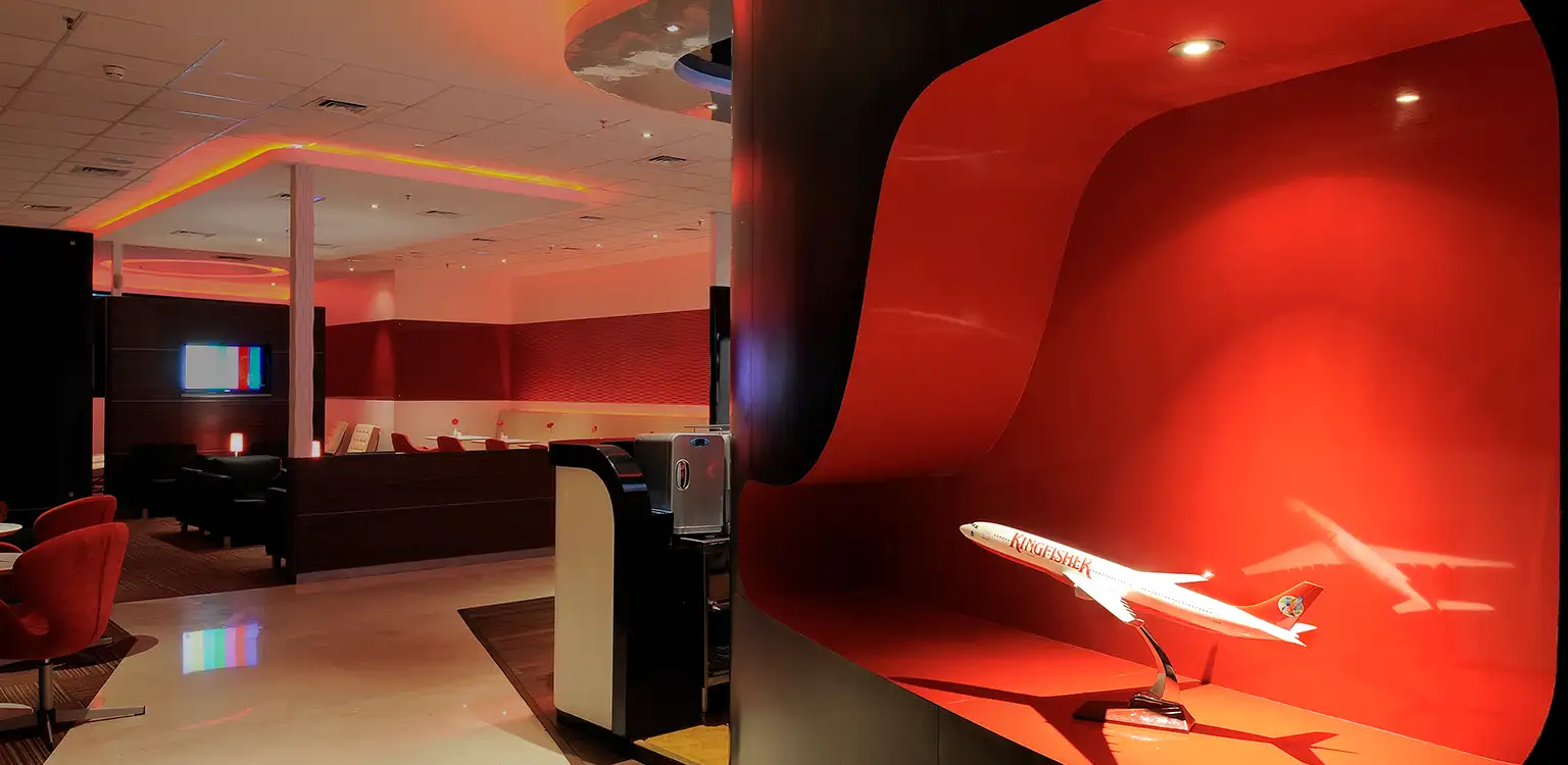 Luxurious and Iconic Airline Lounge for Kingfisher Airlines