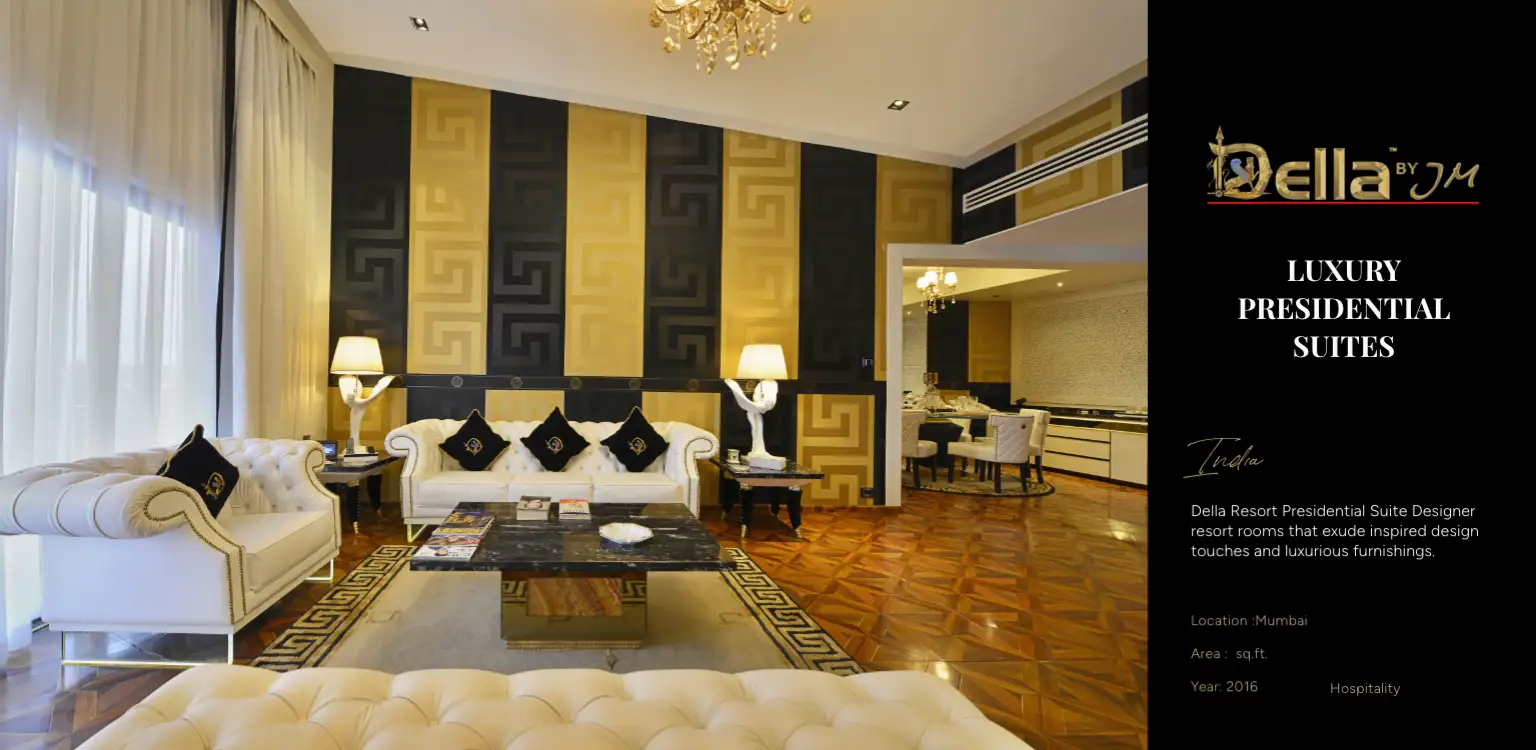 Della Resort Presidential Suite Designer resort rooms that exude inspired design touches and luxurious furnishings.