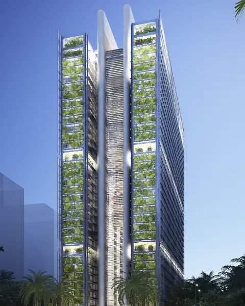 Sustainable Office Tower-Architectural Designs