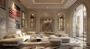 Della Branded Residences Reception Area | Della Townships