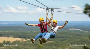 Zipline Activity at Della Extreme Adventure Park | Della Townships