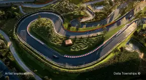 Racing Circuit Aerial view | Della monte carlo international racing circuit | Della Townships