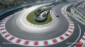 Racing Circuit Aerial view | Della monte carlo international racing circuit | Della Townships