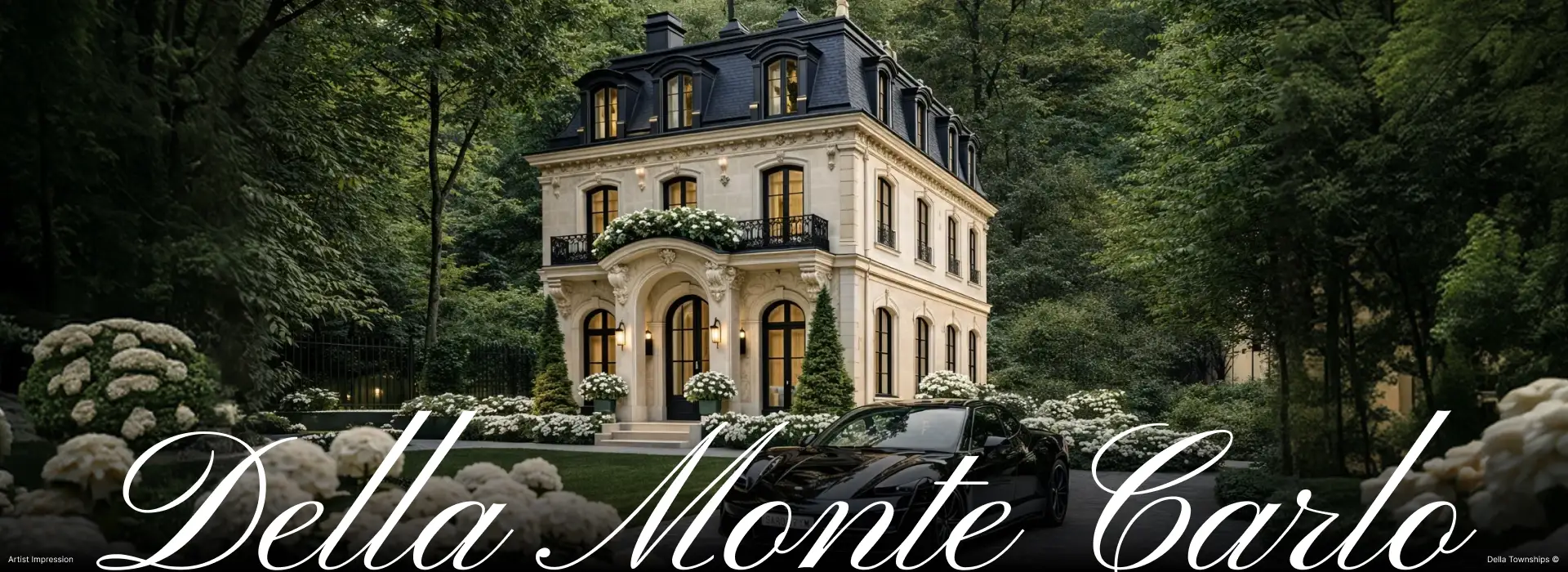 Racing circuit facing French themed villa plots by Della Townships in Ahmedabad