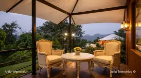 Side view of 5 Star Resort Rooms | Della Townships