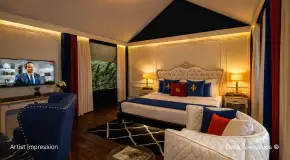 Living area of 5 Star Resort Rooms | Della Townships