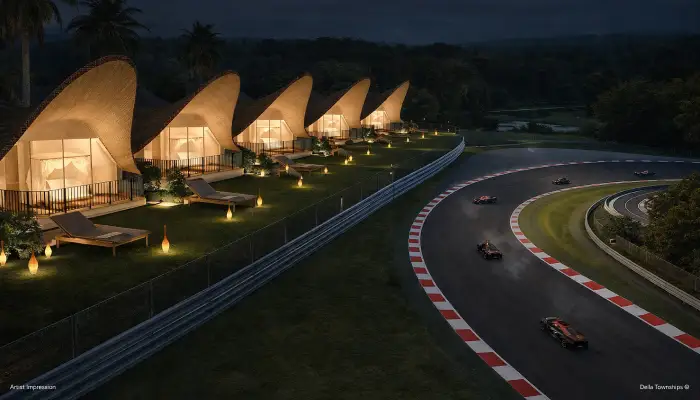 Aerial view of 5 Star Resort Rooms | Della Townships