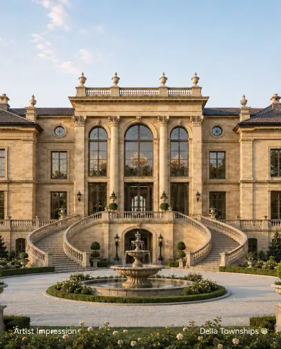 Grand luxury estate overlooking Lake Como-inspired landscapes at Della Townships Dapoli