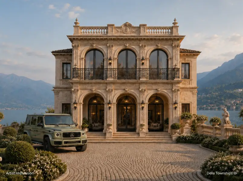 Lakefront luxury villa inspired by Lake Como architecture at Della Townships Dapoli