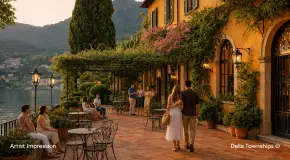 Al fresco dining experience at Della Townships Lake Como Dapoli