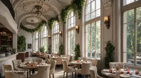 Signature restaurant with luxury interiors at Della Townships Lake Como Dapoli