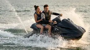 Jet skiing adventure at Della Townships Lake Como Dapoli