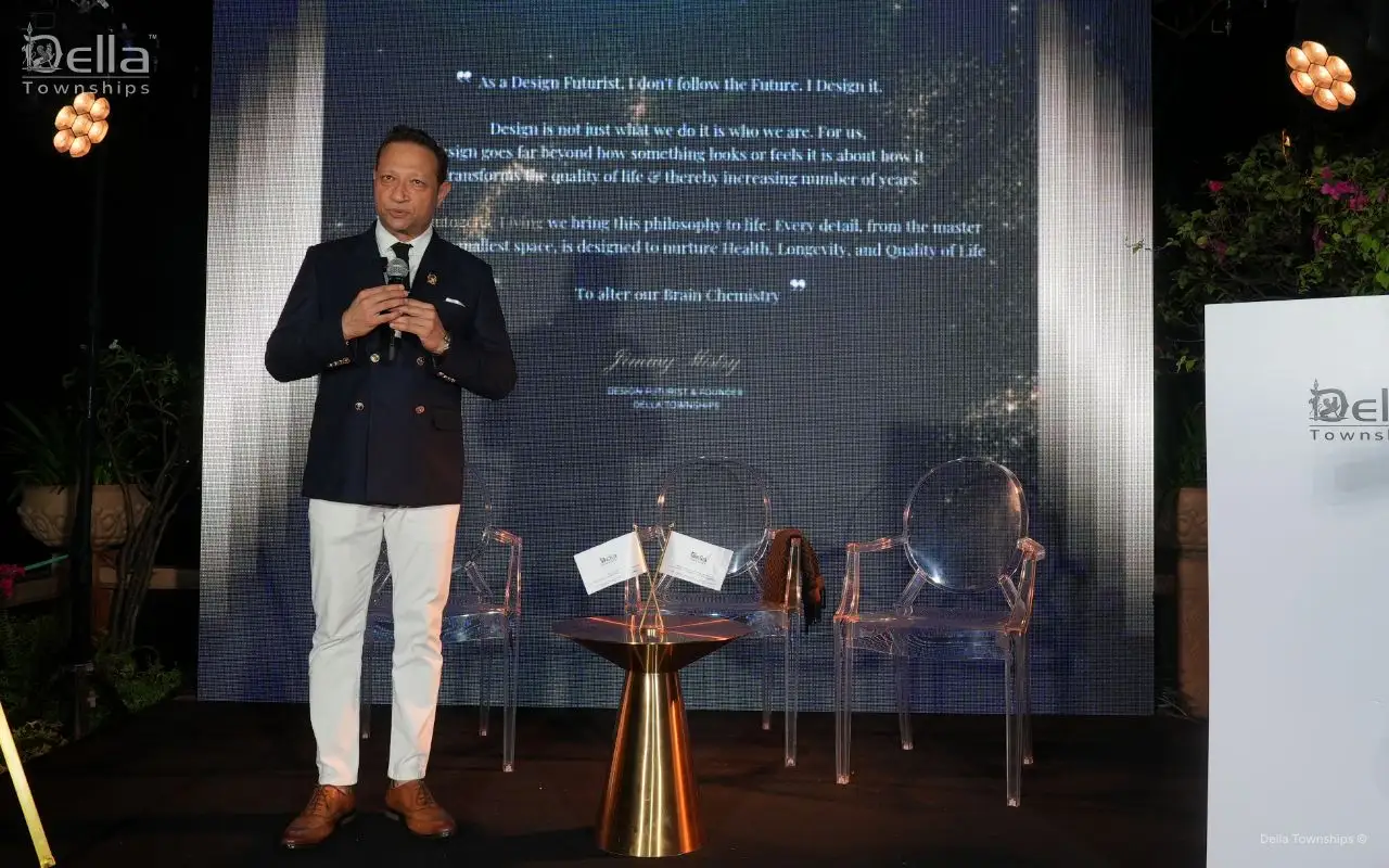 Keynote address during Della Townships official launch event