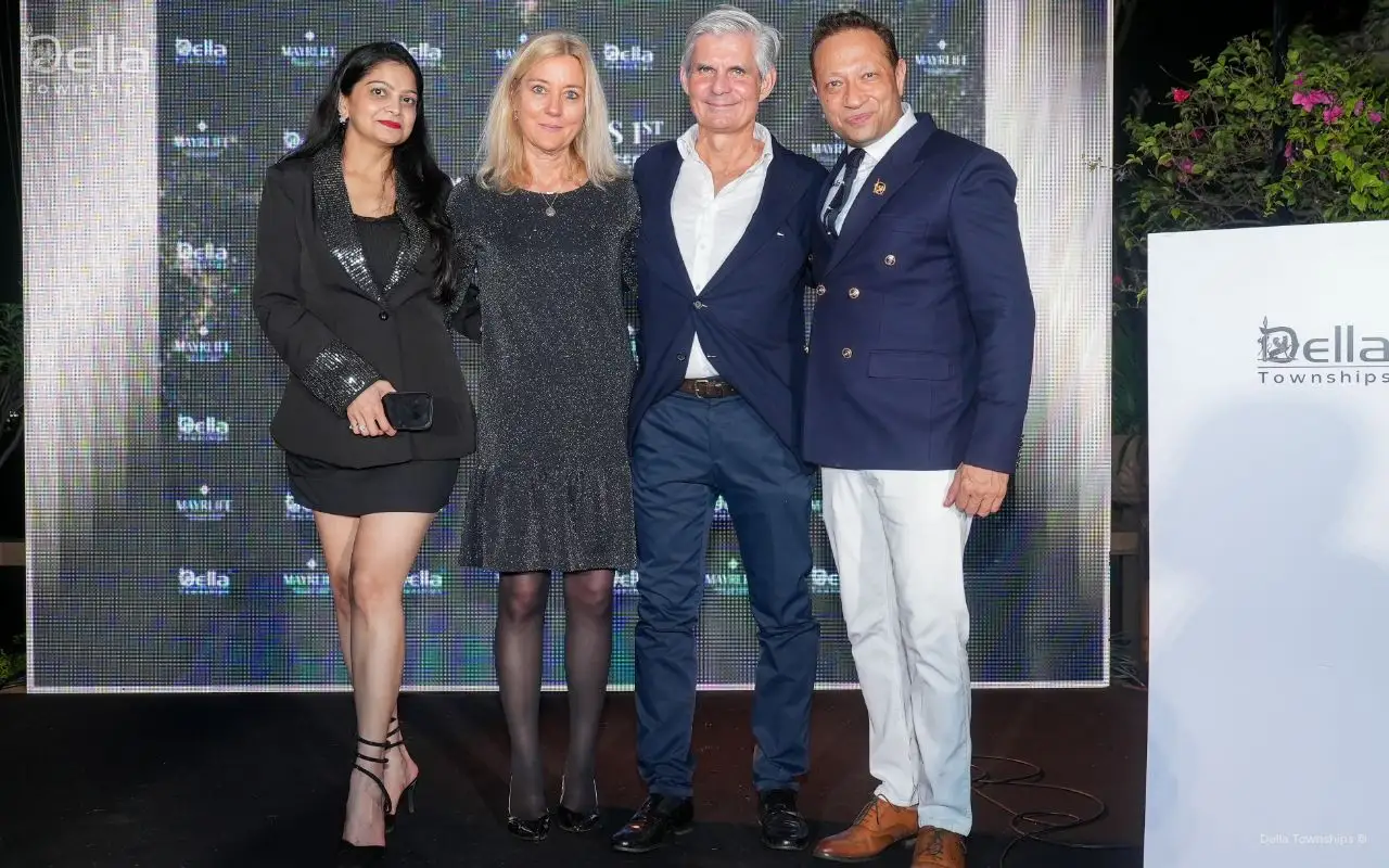 Leadership group including Mayrlife representatives at Della Townships launch event