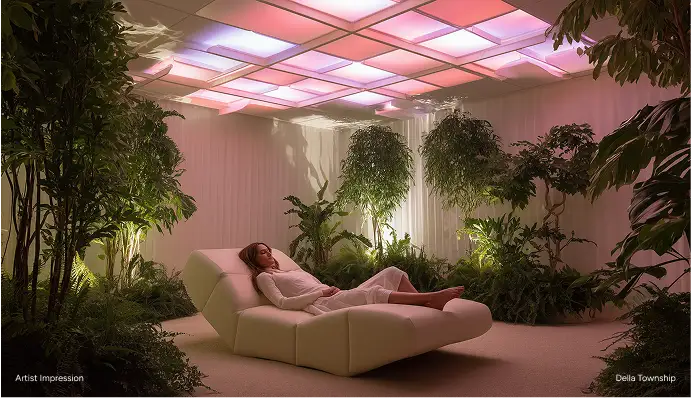 Chromotherapy therapy room at Della MayrLife Medical Wellness Township