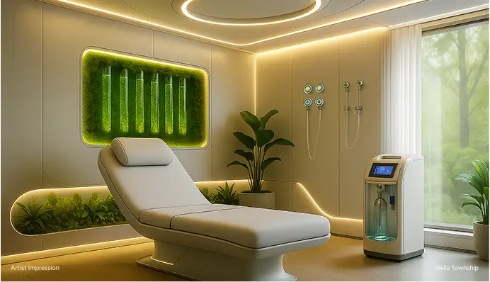 Oxygen therapy room at Della MayrLife Medical Wellness Township