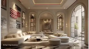 Della Branded Residences Reception Area | Della Townships