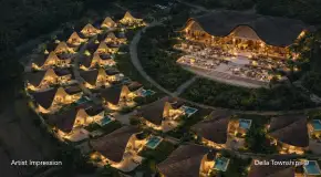 Poolside view of 5 Star Resort Rooms | Della Townships