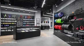 Reception view of Automative Retail Spaces | Della Townships