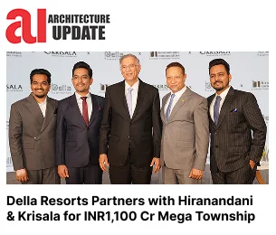 Della Resorts Partners with Hiranandani and Krisala for 1,100 INR-Crore Township in Pune