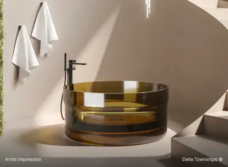 Kitchens bath and lifestyle systems integrated within the Della Townships design district