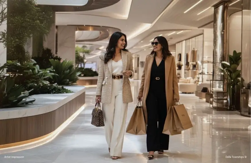 Design led retail and lifestyle environment reflecting the design philosophy of the Della Townships design district