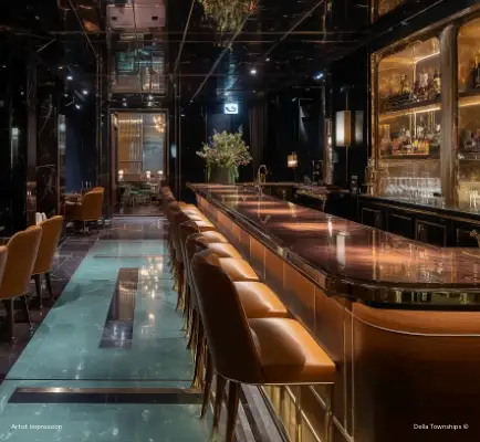 Luxury dining and bar experience at Della Townships Design District