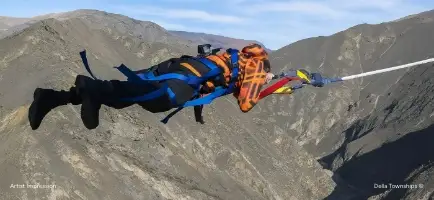 Bungee jumping and extreme adventure activity at Della Townships Design District