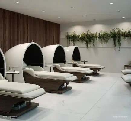 MayrLife medical wellness treatment lounge at Della Townships Design District