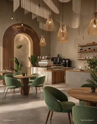 Cafe 24 hour coffee shop at Della Design District