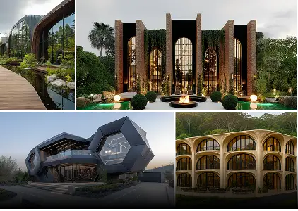 Luxury retail architecture concept at Della Design Districts by Della Townships