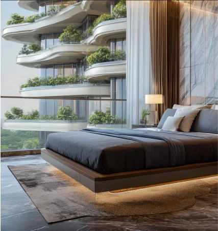 Luxury penthouse living room