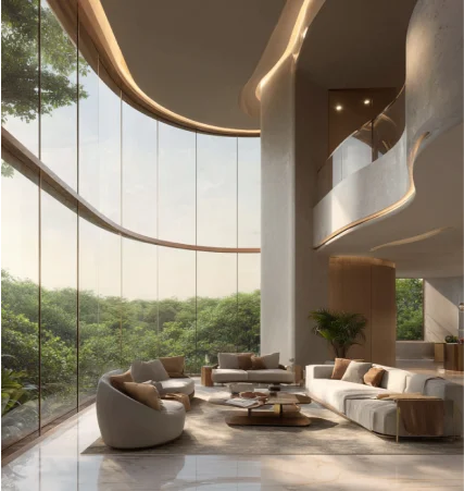 Luxury penthouse living room