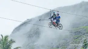 Sky cycling adventure activity at Della Townships Racecourse Pune