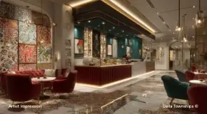 Luxury café at Della Townships Design Districts Racecourse Pune