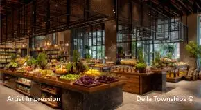 Fresh produce market at Design District Raipur by Della Townships