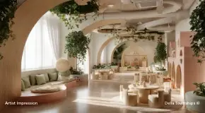 Kids crèche facility at Raipur by Della Townships