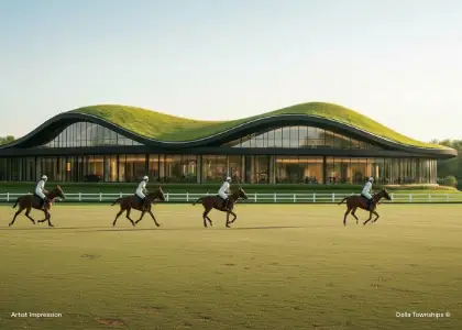 Racecourse and equestrian arena at Della Racecourse Township in Raipur by Della Townships