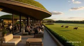 Fine dining restaurant at International Polo Club Raipur by Della Townships