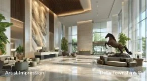 Private balcony view at Della Branded Residences Raipur by Della Townships