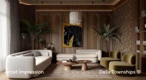 Entrance facade of Della Branded Residences Raipur by Della Townships