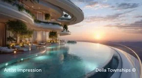 Racecourse view from Della Branded Residences in Raipur by Della Townships