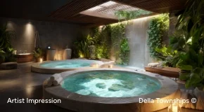 Entrance view of wellness Dining at Della Racecourse Township