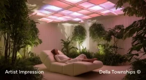 Chromotherapy wellness room at Raipur by Della Townships
